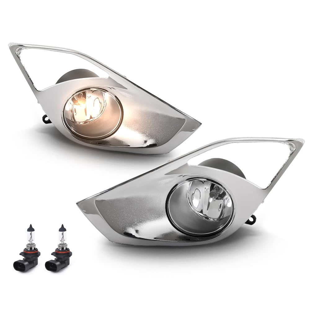Front Bumper Fog Lights W/Covers & Bulbs Fit Toyota Avalon 2013 2014 2015 812200W040, 8122008020, 812100W050, 8121008020, TO2592