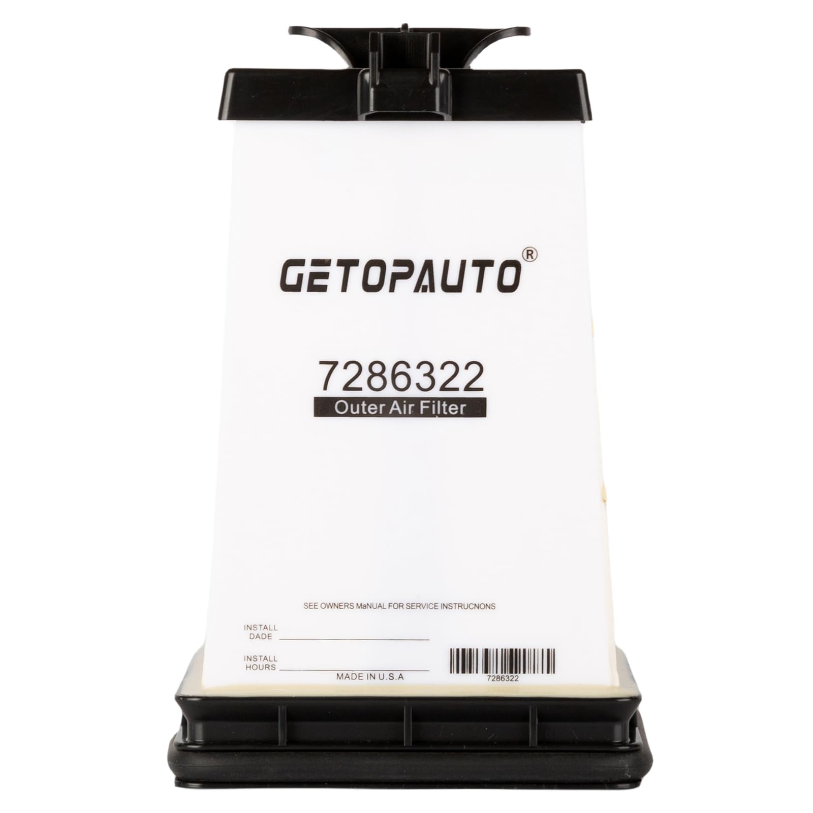 Getopauto 7221934 & 7286322(7221933) Inner & Outer Air Filter Kit Fit For Bobcat Track Loaders T450 T550 T590 & Skid Steer Loaders S450 S510 S530 S550 S570