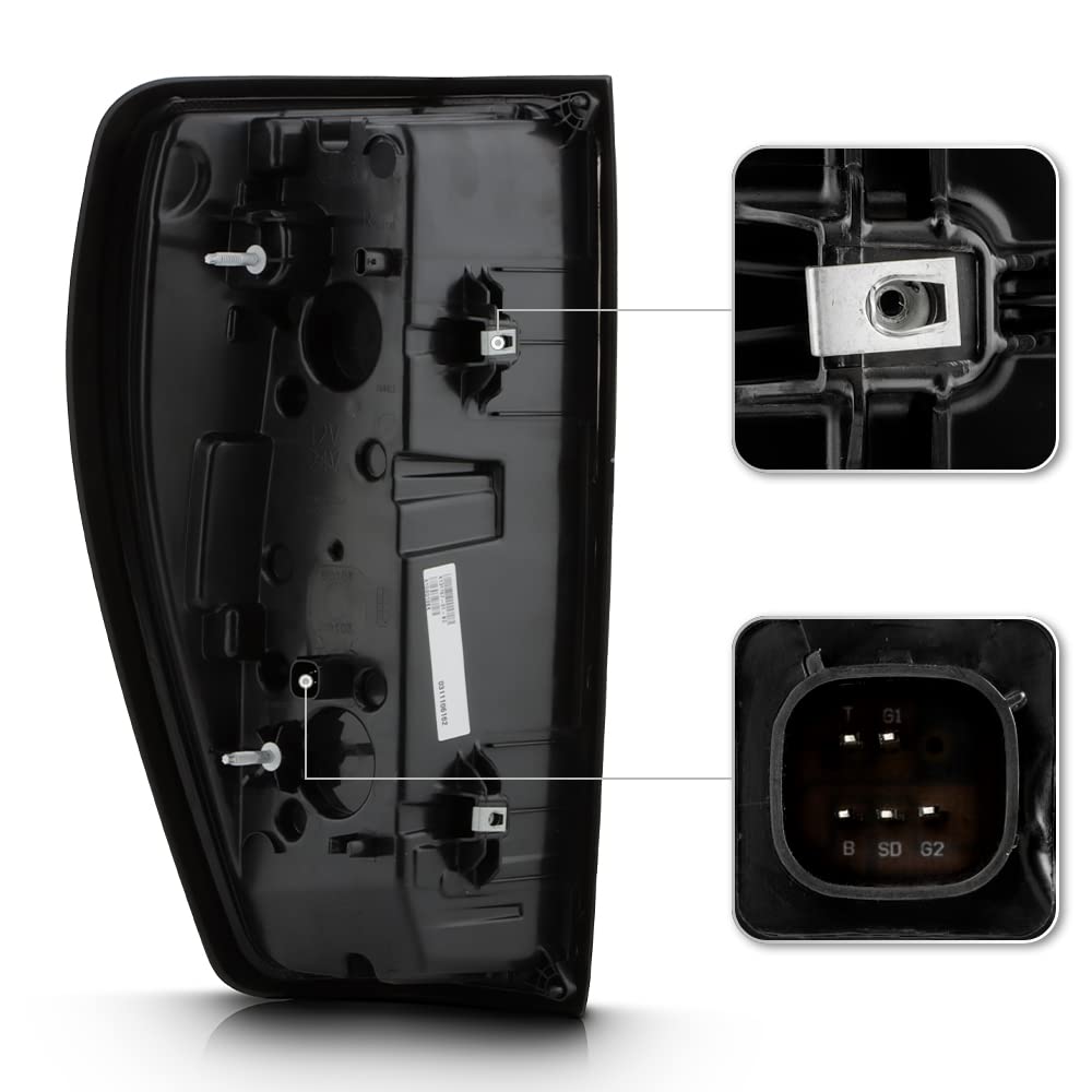KEEKPO Full LED Tail Lights for 2019-2023 GMC Sierra 1500 - Black Smoked with SwitchBack Turn Signal