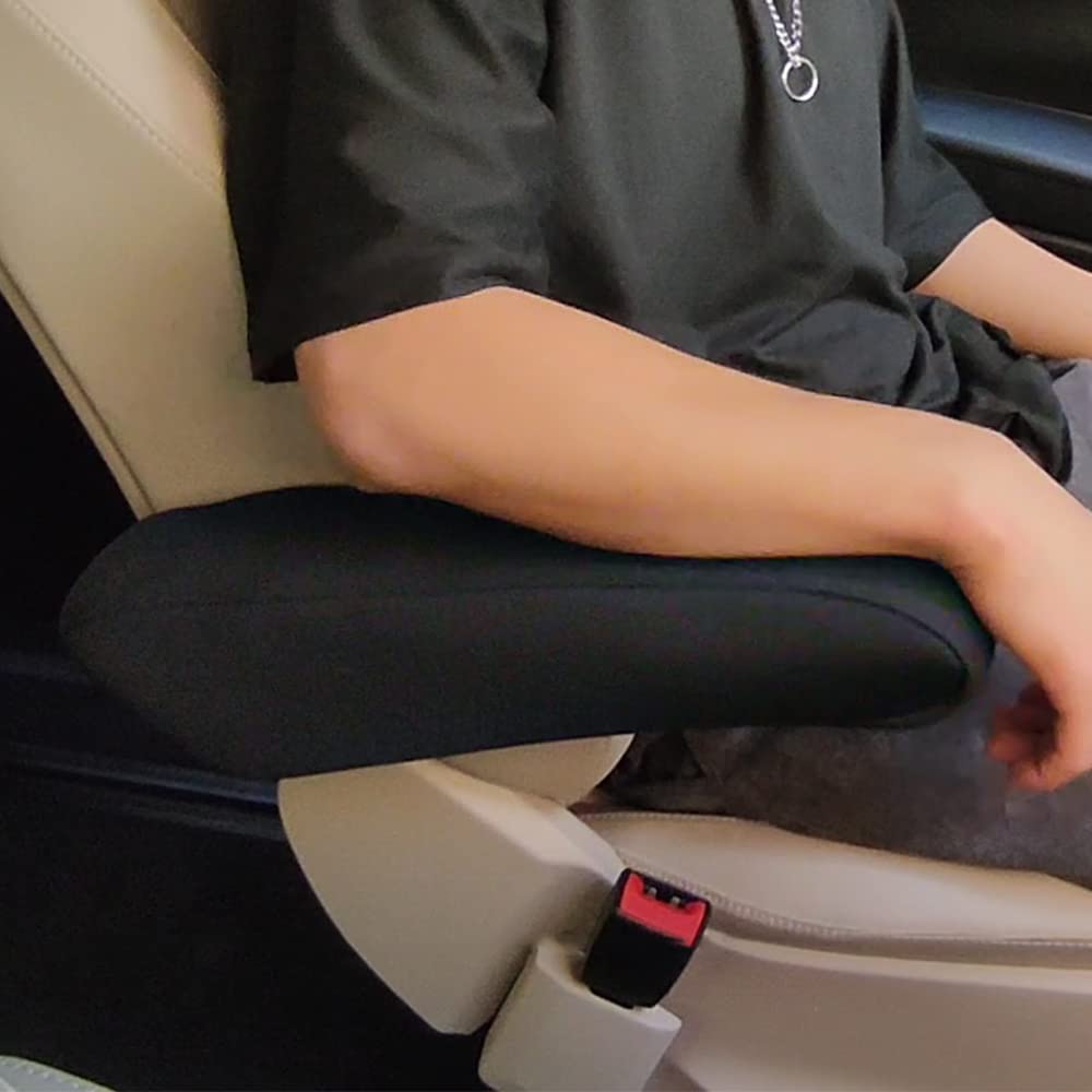 Aomsazto For Honda Crv 2011-2014 Seat Armrest Covers Black Arm Rest Cover Replacement Fabric One Pair