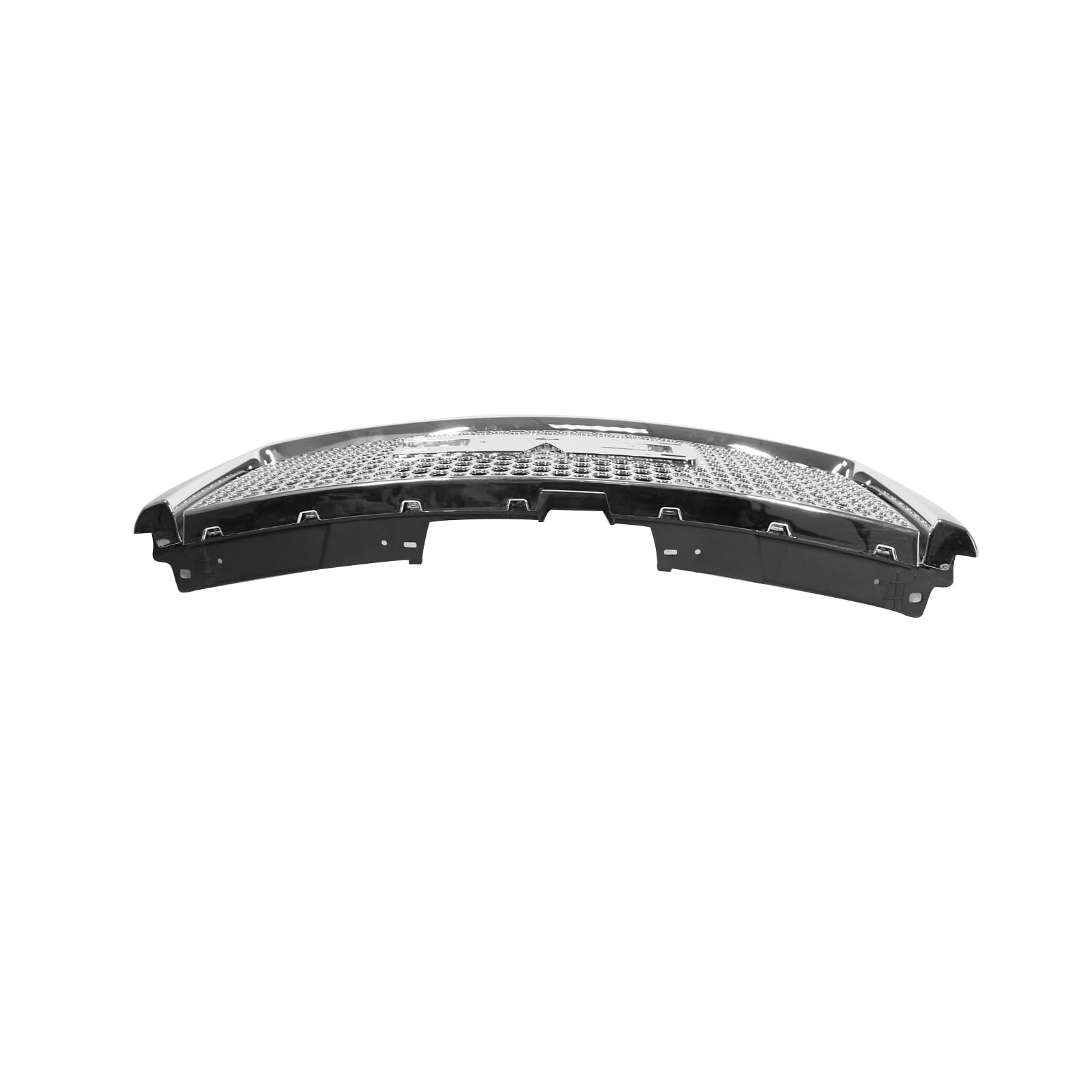 Grille Compatible With 2007-2013 Gmc Sierra 1500 Denali, Abs Plastic Chrome Front Upper Hood Grille + Molding By Ikon Motorsport