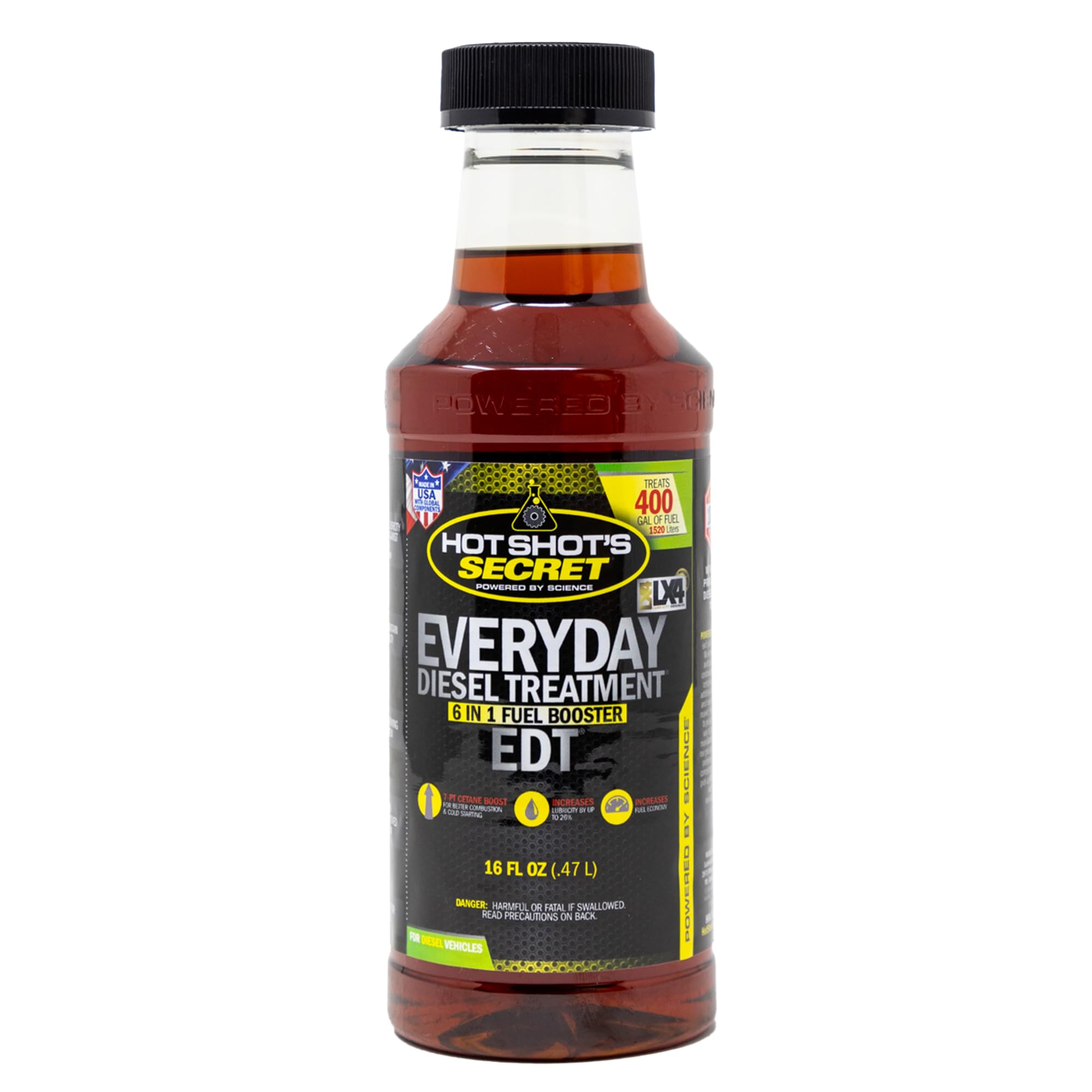 Hot Shots Hot Shot'S Secret - Hssedt16Z Everyday Diesel Treatment - Edt 16 Oz Round - Treats Up To 400 Gallons