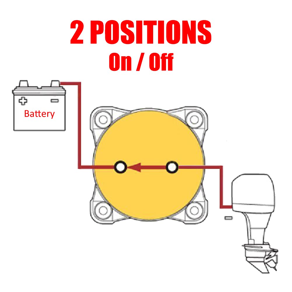 Ampper Panel Mounted Battery Switch, 12-48 V Battery Power Cut Master Switch Disconnect Isolator For Car, Vehicle, Rv, Boat And