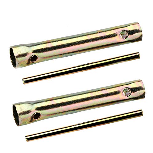 Auto-Plaza Pair Of 16-18Mm(5/8-45/64'') Double Ended 150Mm(5-7/8'') Length Motorcycle Ignition Spark Plug Spanner Deep Reach Soc
