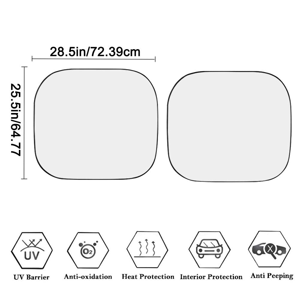 Renewold Galaxy Starry Front Windshield Sunshade Pack Of 2 Universal Fit Most Car Van Truck Sedan,Uv Rays Shade,Auto Outdoor Pro