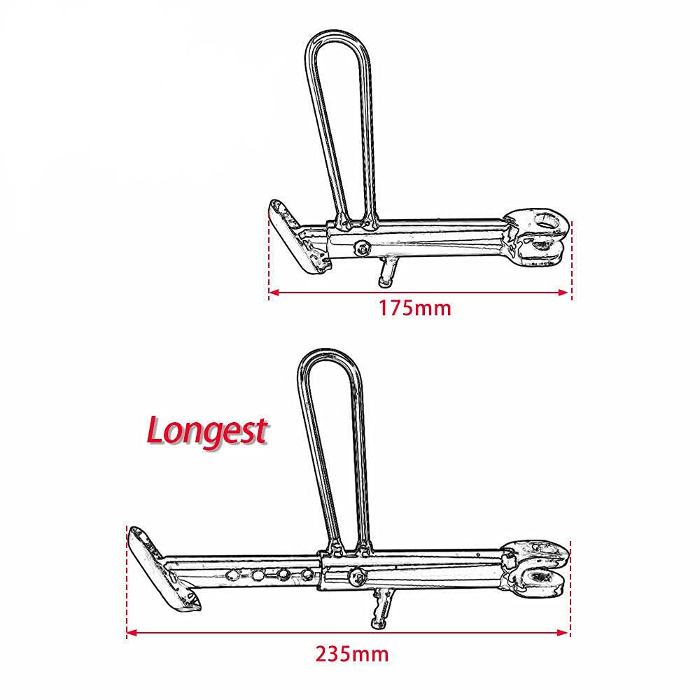Motobiker Adjustable Kickstand 5.5'-7' Lowered Kick Stand Kit Compatible With Honda Cbr250Rr Cbr250R 2011-2014 Cb300F Cbr300R 2015-2019