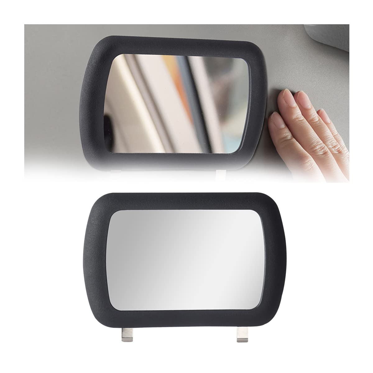 AUCELI Sun Visor Mirror, Car Makeup Vanity Mirror, Clip on Rear View Sun Shading Mirror for Women, Deluxe Portable Car Visor Cos