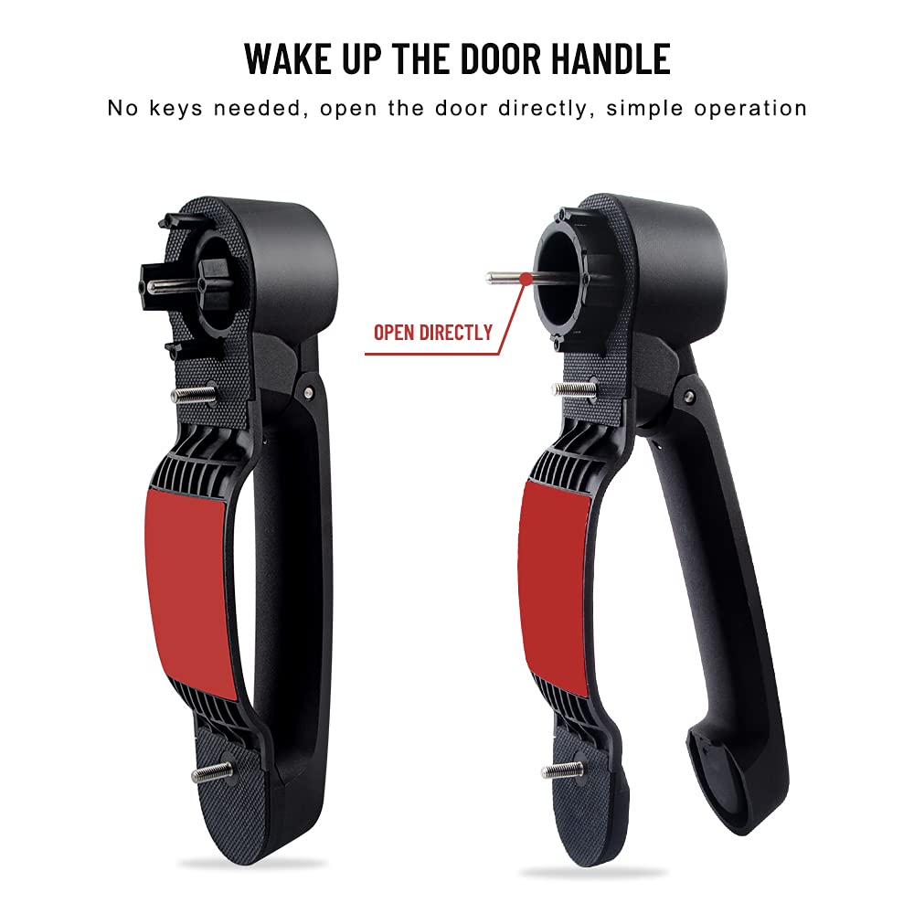 Door Handles Kit & Tailgate Handle For 2007-2018 Jeep Wrangler Jk Jku No Button Pressed Release 3Pcs