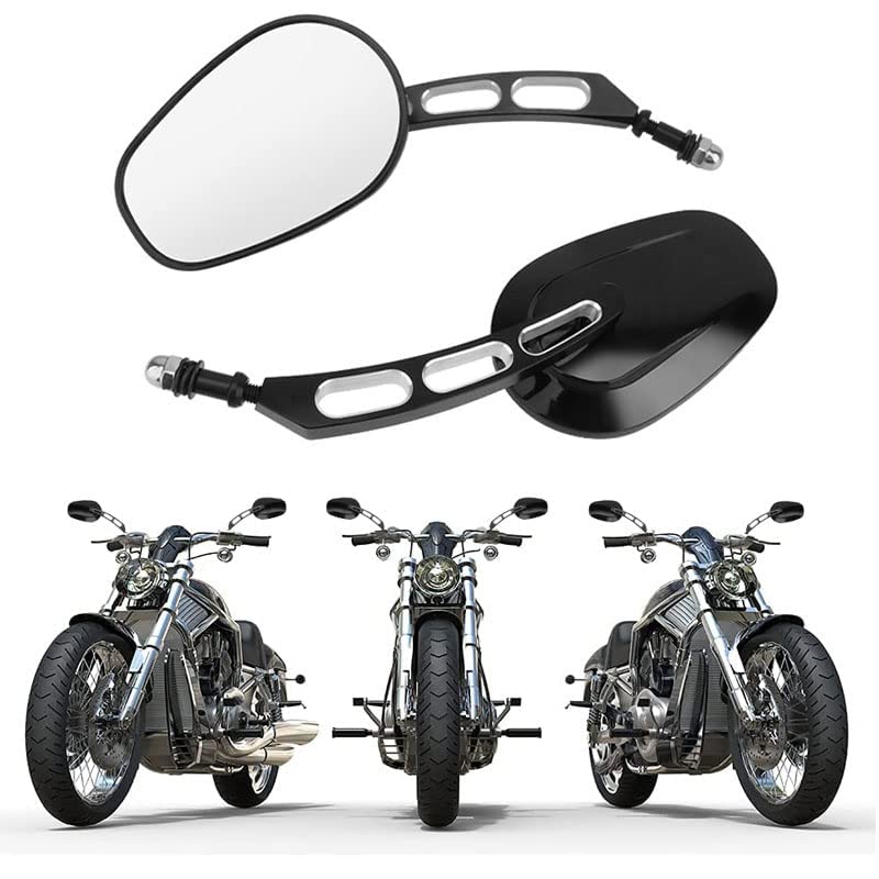 Motobiker Motorcycle Rear View Side Mirrors Compatible With Harley Street Bob Fxdb Fat Boy Iron 883 Xl883N Sportster 1200 Custom