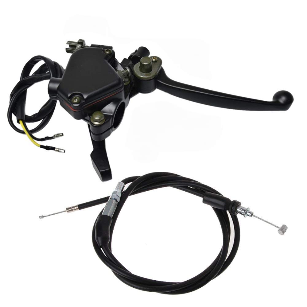 Dfuerdivn 7/8' 22Mm Thumb Throttle Cable With Dual Brake Lever Assembly For 50Cc 90Cc 150Cc 250Cc Atv Quad Roketa Taotao Sunl Kazuma Go Kart