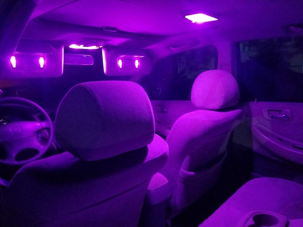 AUTOGINE 10pcs T10 LED Bulbs, Purple, Error Free, Super Bright 3030 Chipset for Dome, Map, Door, Courtesy, Trunk, License Plate Lights