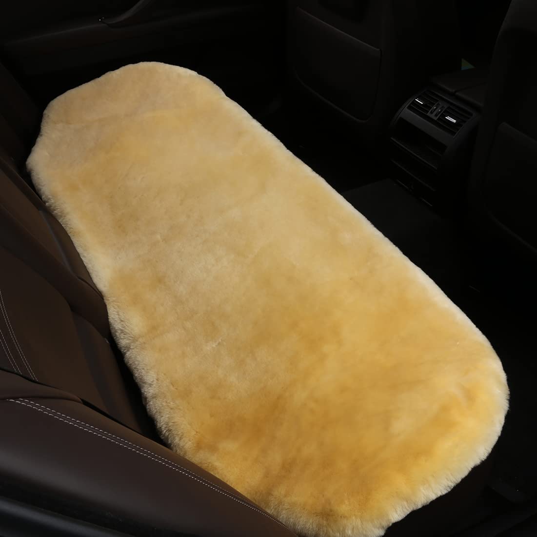 Ogland Fluffy Genuine Australia Sheepskin Car Seat Cover For Auto Interior Accessories With Soft Fuzzy Wool Eco-Friendly Natural