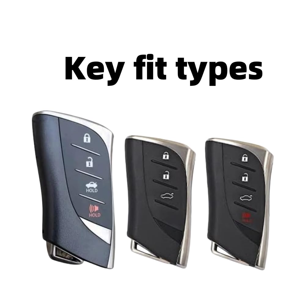 Heavy Key Fob Cover Case Protector for Lexus, Keychain, Accessories for 2018 2019 2020 2021 2022 2023 2024 2025 Lexus ES250 ES35