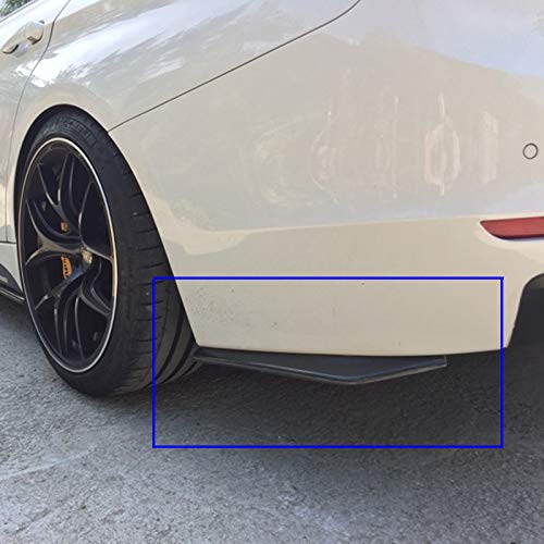 Rear Bumper Diffuser Universal Car Side Fender Skirt Lip Splitter Canard Protector 1 Pair Carbon Fiber/Black (Carbon Fiber Color)