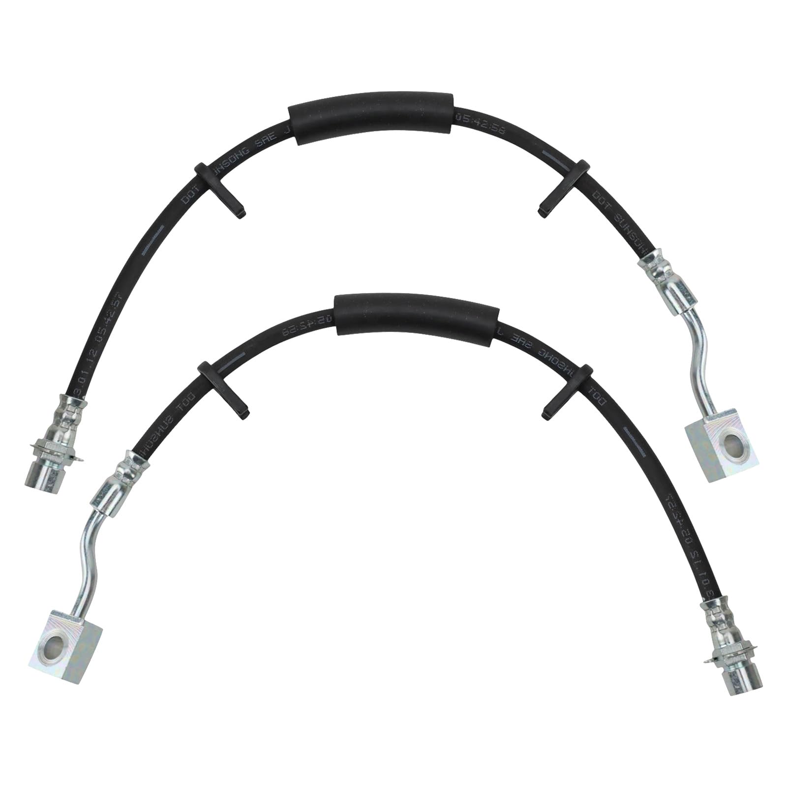 Trq Front Brake Hose Set Compatible With 2011-2021 Dodge Durango 2011-2015 Jeep Grand Cherokee