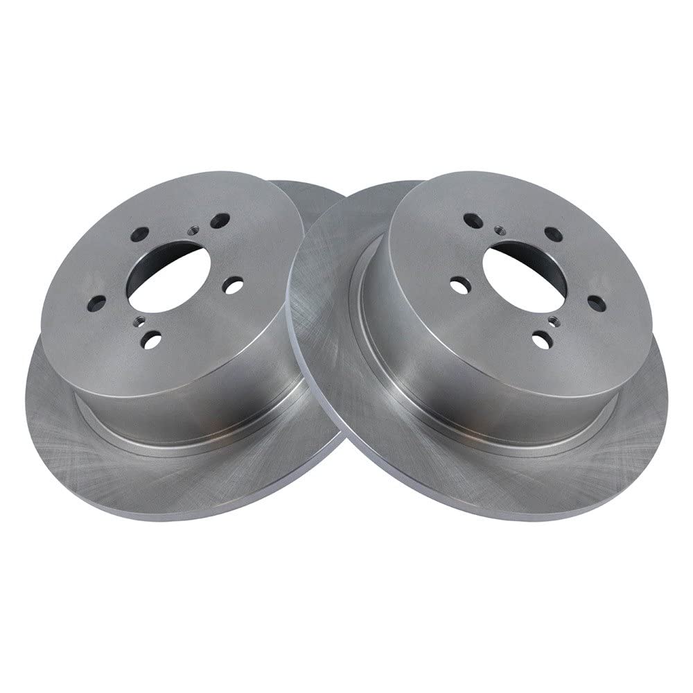 Trq Rear Brake Rotors Set Solid Compatible With 2005-2009 Subaru Legacy Outback