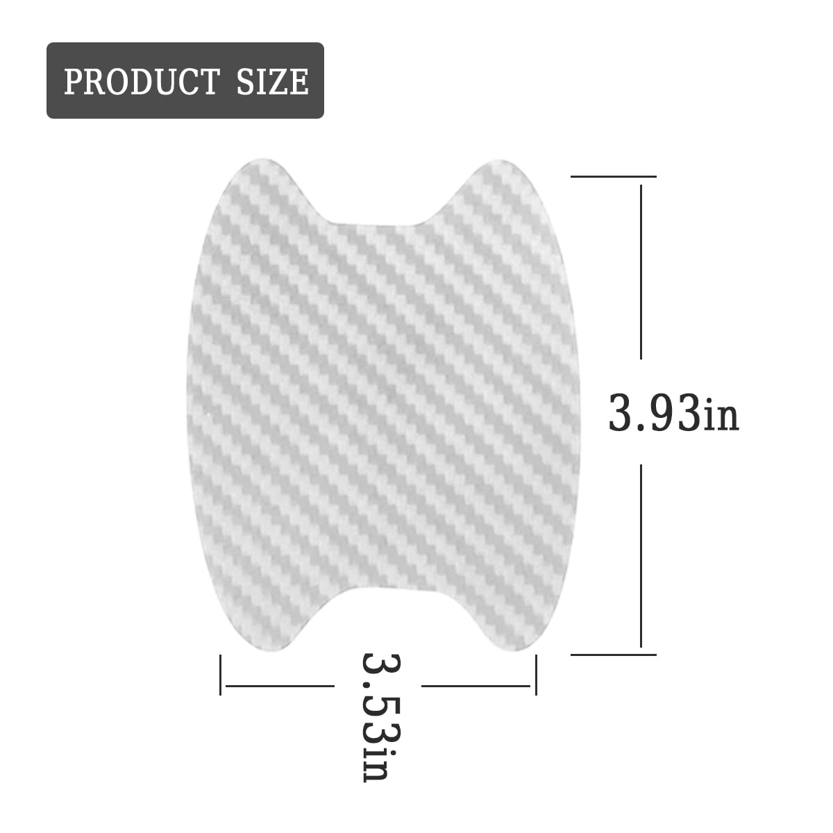 8Pcs Car Door Handle Sticker, Carbon Fiber Anti-Scratches Car Door Cup Protector, Non-Marking Auto Door Handle Protective Film, Self-Adhesive Door Side Paint Protector For All Cars (Silver/8 Pcs)