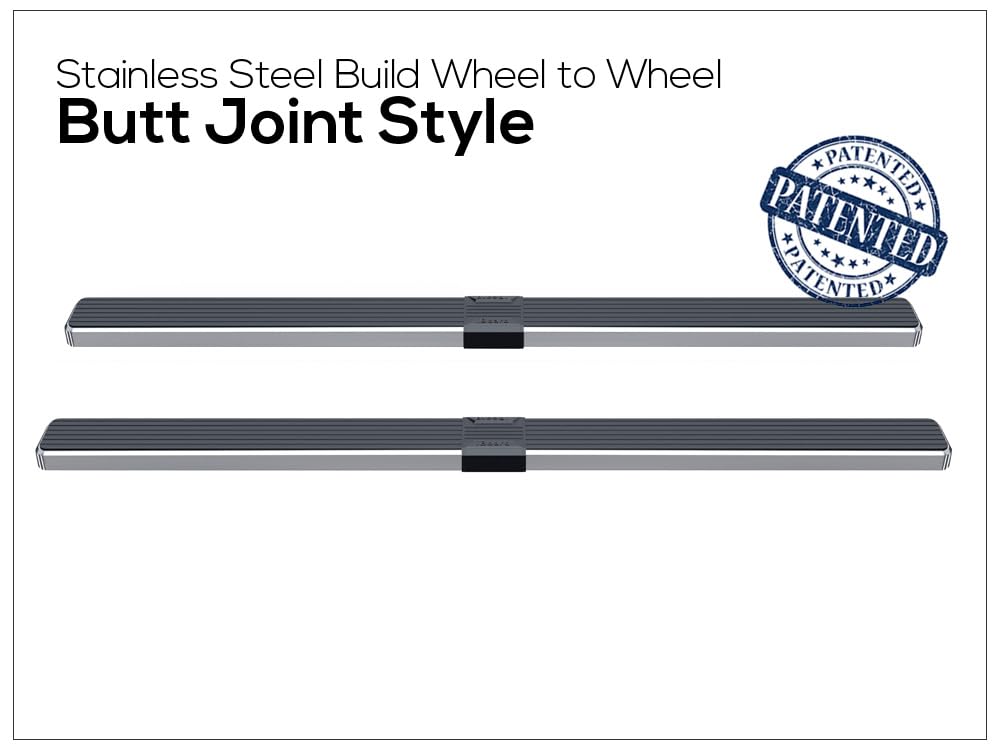 Aps (Polished 304 Stainless Steel 5In Wheel To Wheel Running Boards Nerf Bars Side Step Compatible With Ram 1500 2019-2025 Crew