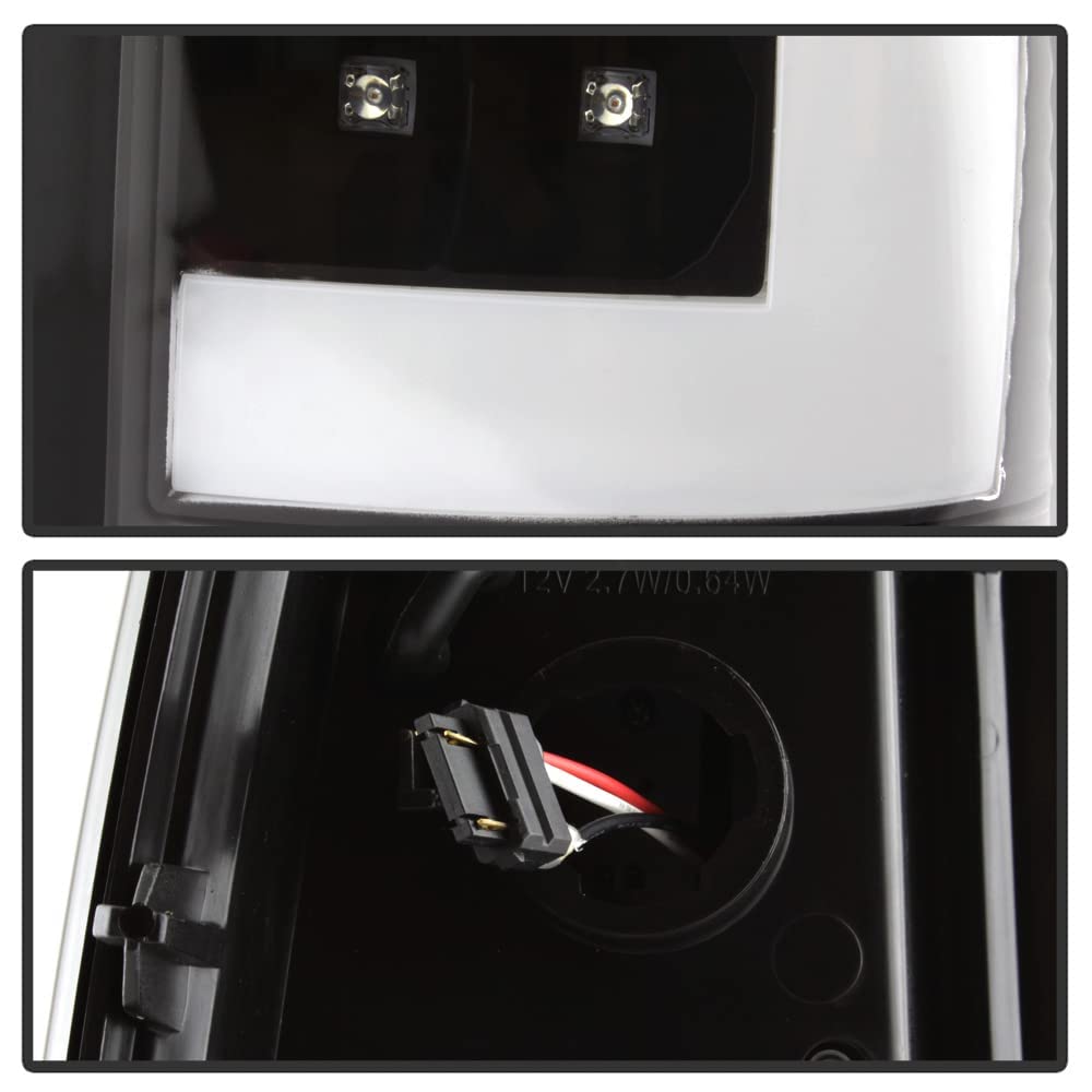 Acanii - For Black 1999-2002 Chevy Silverado 1500 99-06 Gmc Sierra Led Tube Tail Lights Lamps