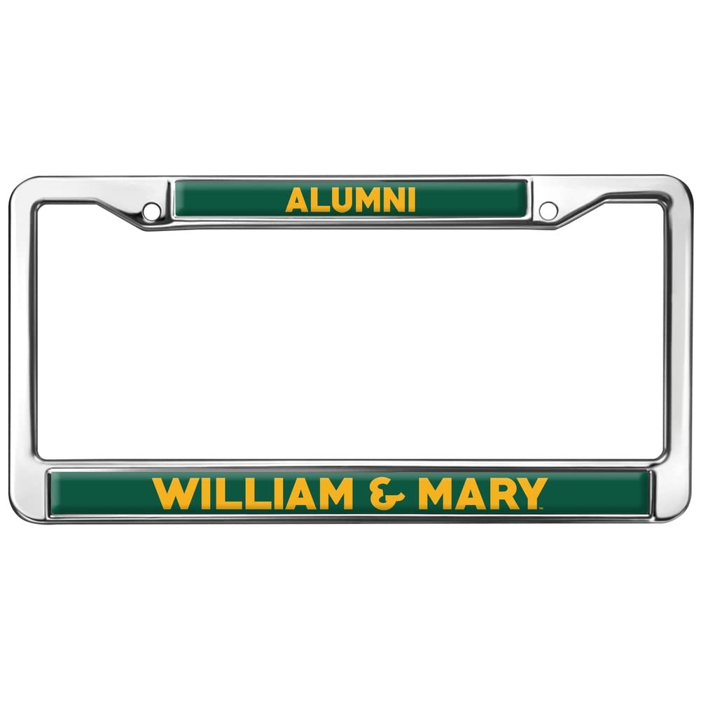 William & Mary Alumni Logo Full Size Standard License Plate Metal Frame