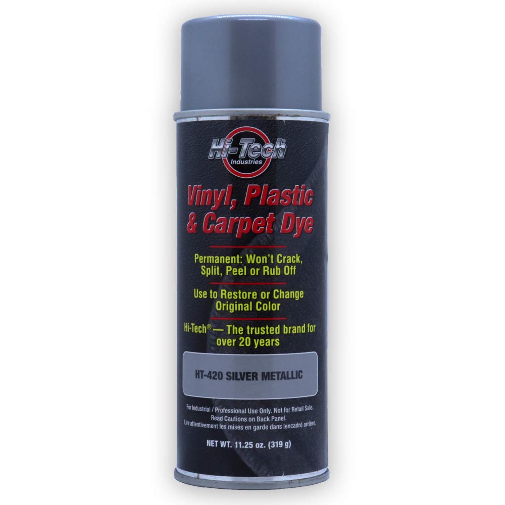 Hi-Tech Silver Metallic Vinyl Plastic & Carpet Aerosol Dye