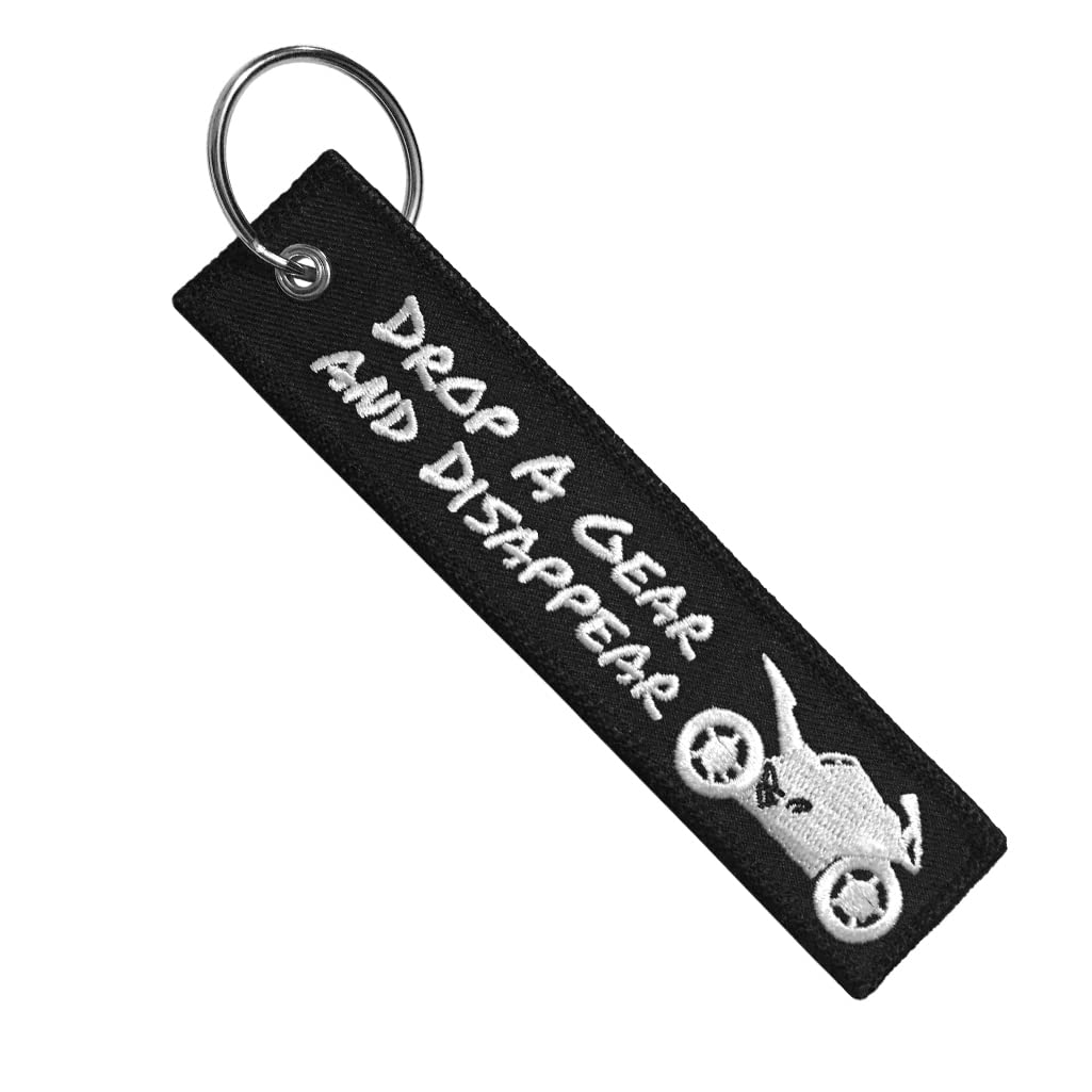 Motoloot Keychain For Motorcycles, Scooters, Cars And Gifts (Drop A Gear And Disappear)
