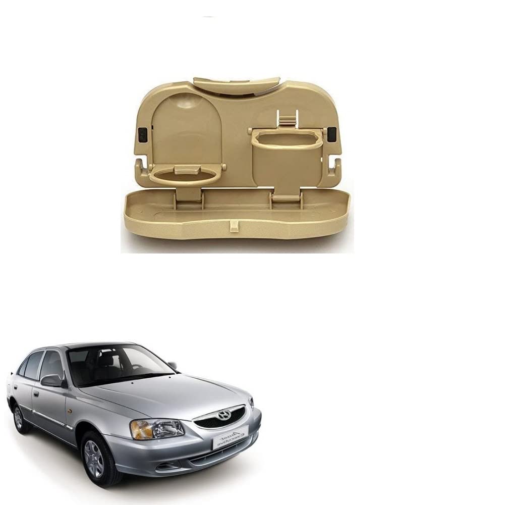 Stylish Foldable Compact Car Back Seat Tray for Food/ Drinks/ Cup/ Bottle Holder Universal Pack of 1 Suitable for Hyundai Accent