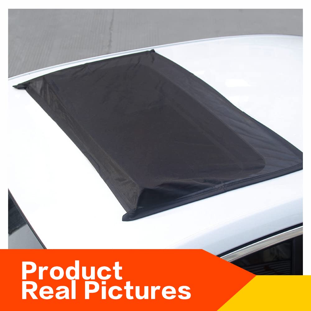 Vargtr Car Sunroof Sunshade, Sun Shade Magnetic Net,Car Roof Cover For Overnight Camping,Breathable Mesh Magnetic Sunroof Screen