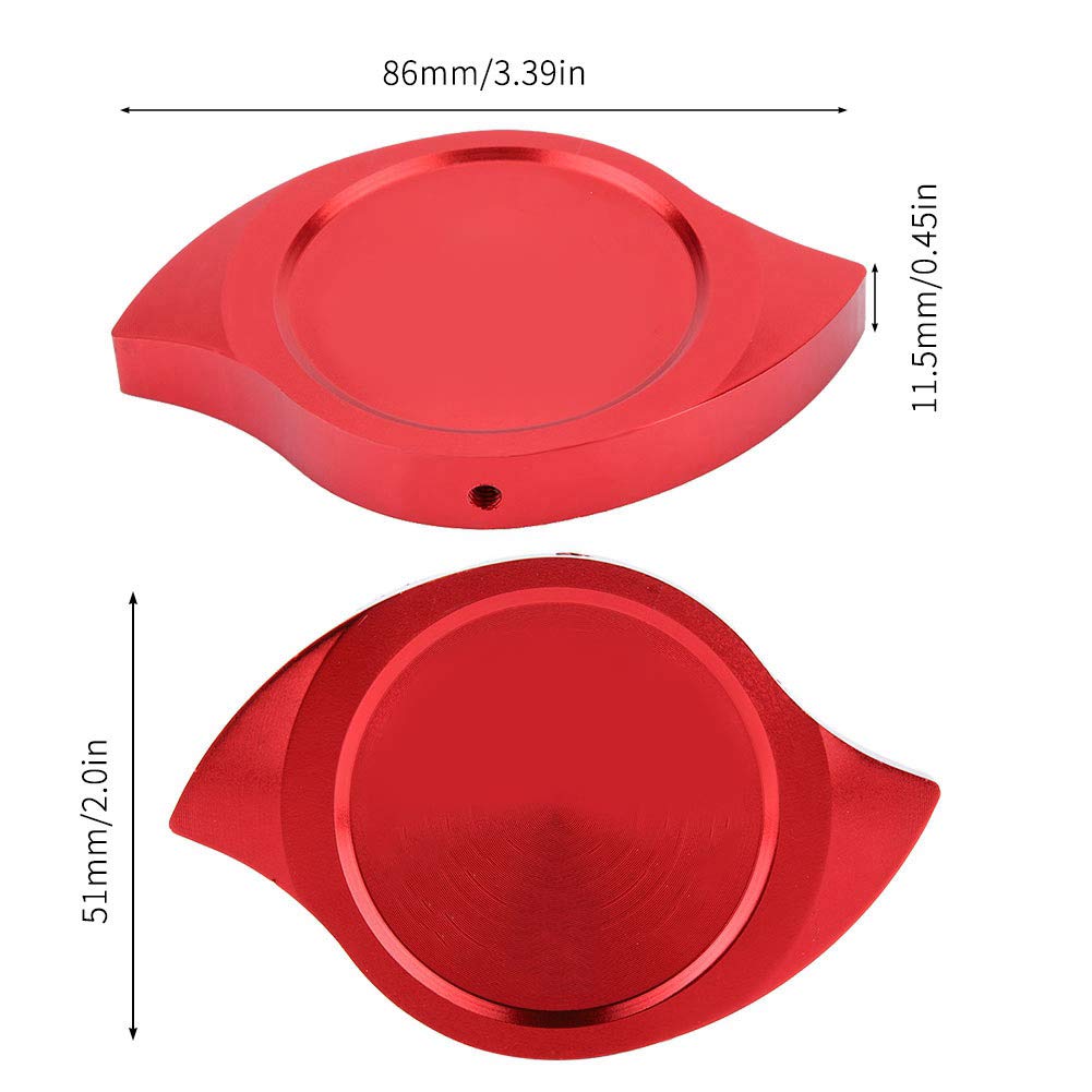 Aramox Car Decoration, 1pcs Car Modification Radiator Cover Aluminium Decorative Covers (Red)