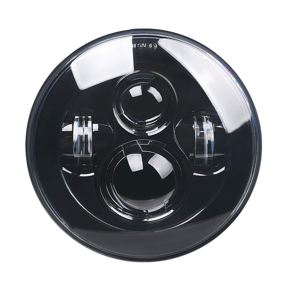 Tugwuetlwu 7 Inch Led Motorcycle Headlight Compatible With Harley Davidson Street Glide Accessories Road King Electra Glide Fat Boy Heritage Softail Deluxe Ultra Limited Classic Head Light Headlamp