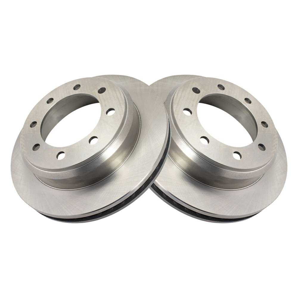 Trq Rear Brake Rotors Set Vented Compatible With 2008-2014 Ford E-150 E-250 2008-2022 E-350 Super Duty