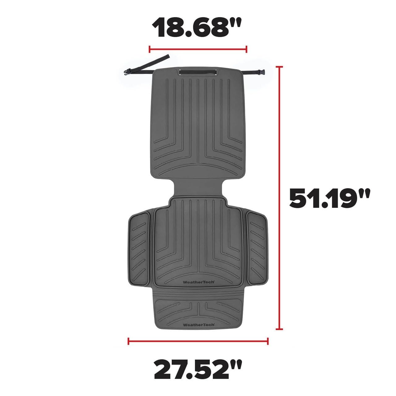 Weathertech Child Car Seat Protector With Back | Spill Protection, Prevents Seat Compression, Grey