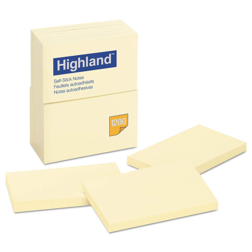 3M Highland Self-Sticking Note (6559-Yw)