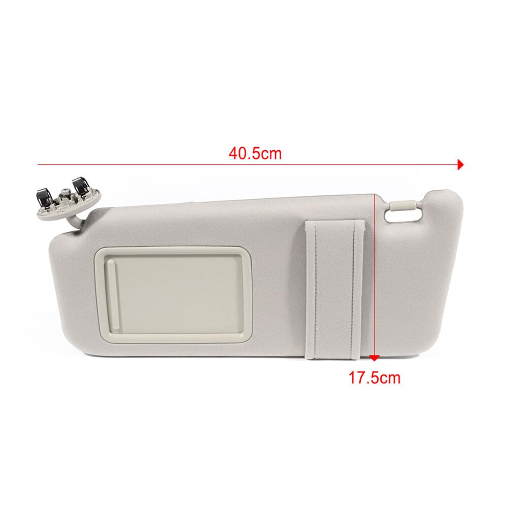 Scitoo Beige Left Driver Side Sun Visor Compatible For Toyota For Camry 2006-2011, Car Sun Visor Without Sunroof Without Lights