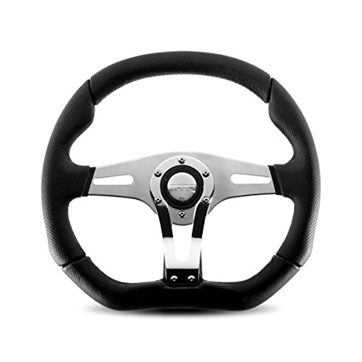 Momo TRK-R35BK0B Trek-R 350 mm Leather Steering Wheel, Black
