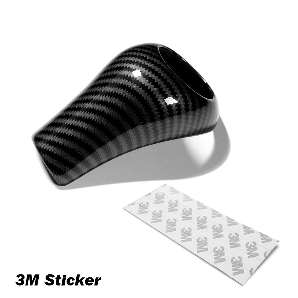 Charminghorse 1 Piece Carbon Fiber Car Gear Shift Knob Cover Sticker Interior Trim Compatible With W204 W212 A G E C Class Cls A