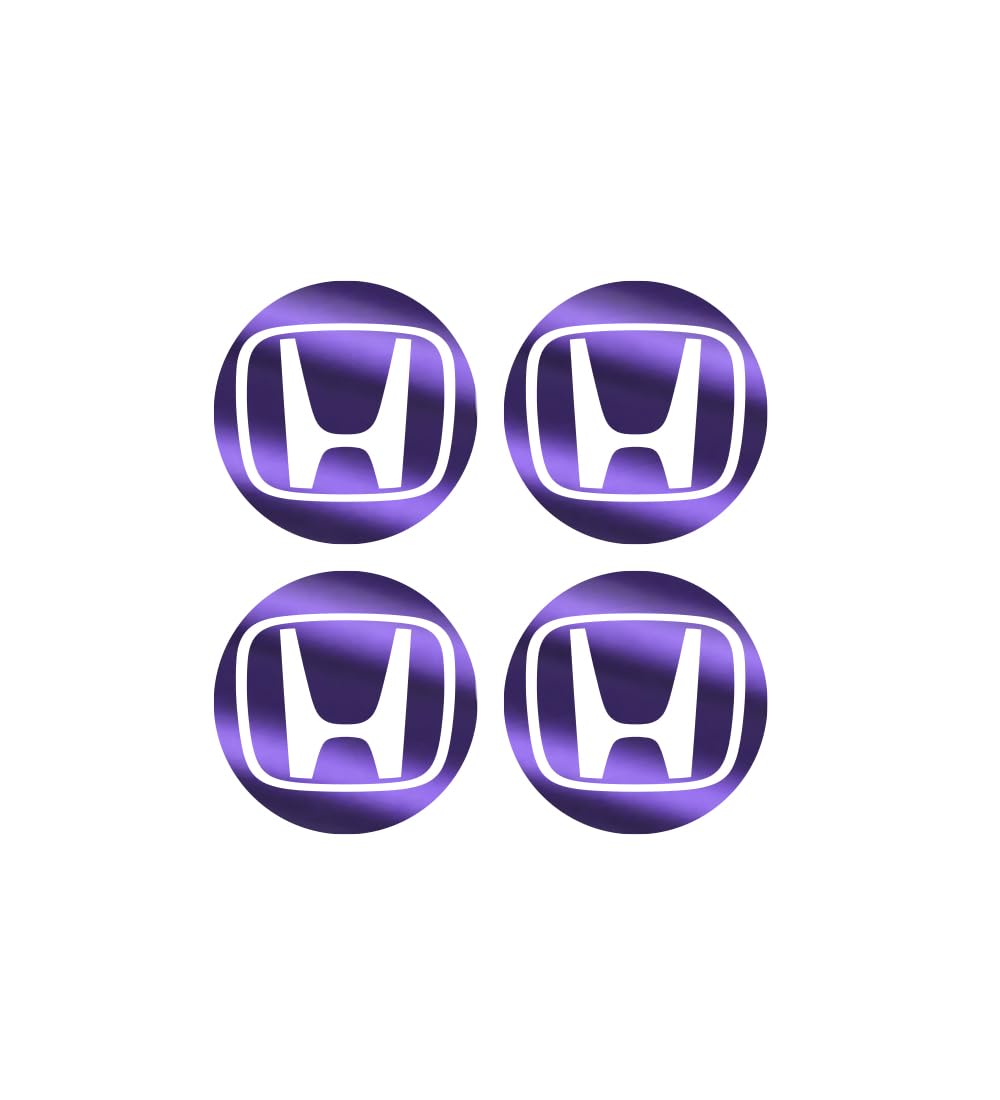 IPG Decal Made for Civic Accord CRV VTEC Si Logo Cap Inner or Outer Stckers Dcals (Center Cap:2.25) (4 Units) (Metallic Purple