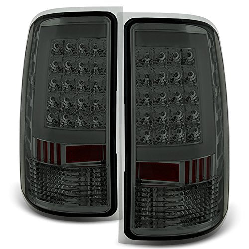 Akkon - For 07-13 Sierra 1500 07-14 Sierra 2500 3500 Hd Pickup Truck Smoke G2 Led Tail Lights Brake Lamps Pair