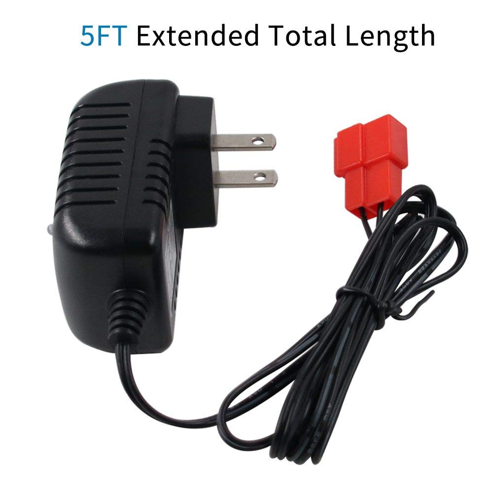 Hzpowen New 6 Volt Battery Charger For Child Ride On Car Rollplay Porsche 918 Bmw X5 Audi R8 Spyder Kid Trax Disney Frozen White Toddler Wildfire Quad