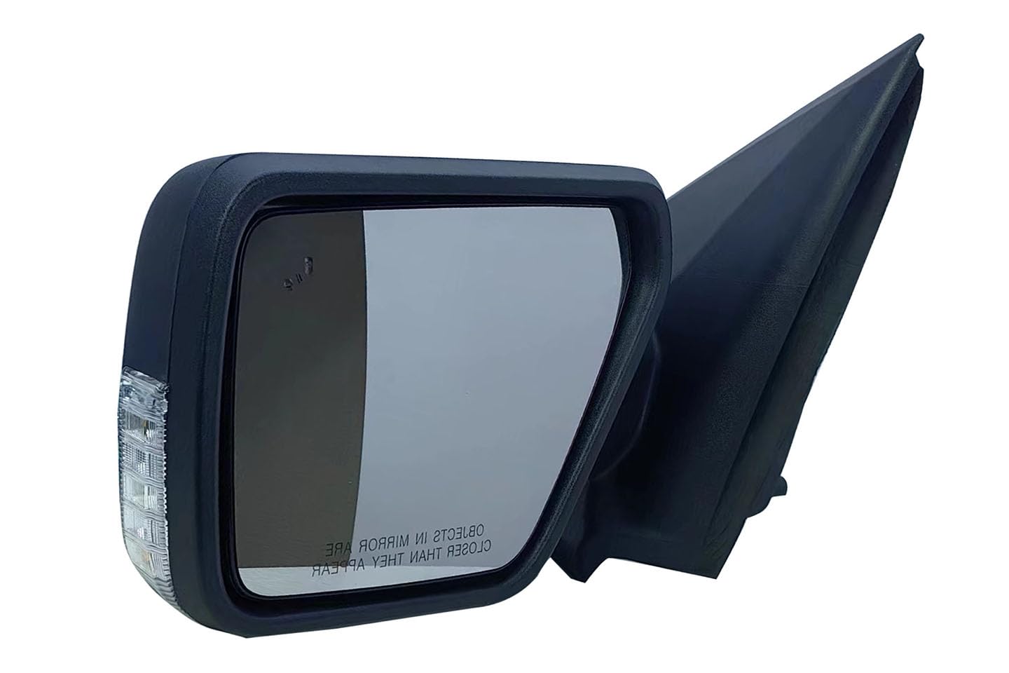 Replacement Driver Left Side Door Mirror Textured Cover Manual Folding With Blinker And Power Adjust With Heated Glass And Blis