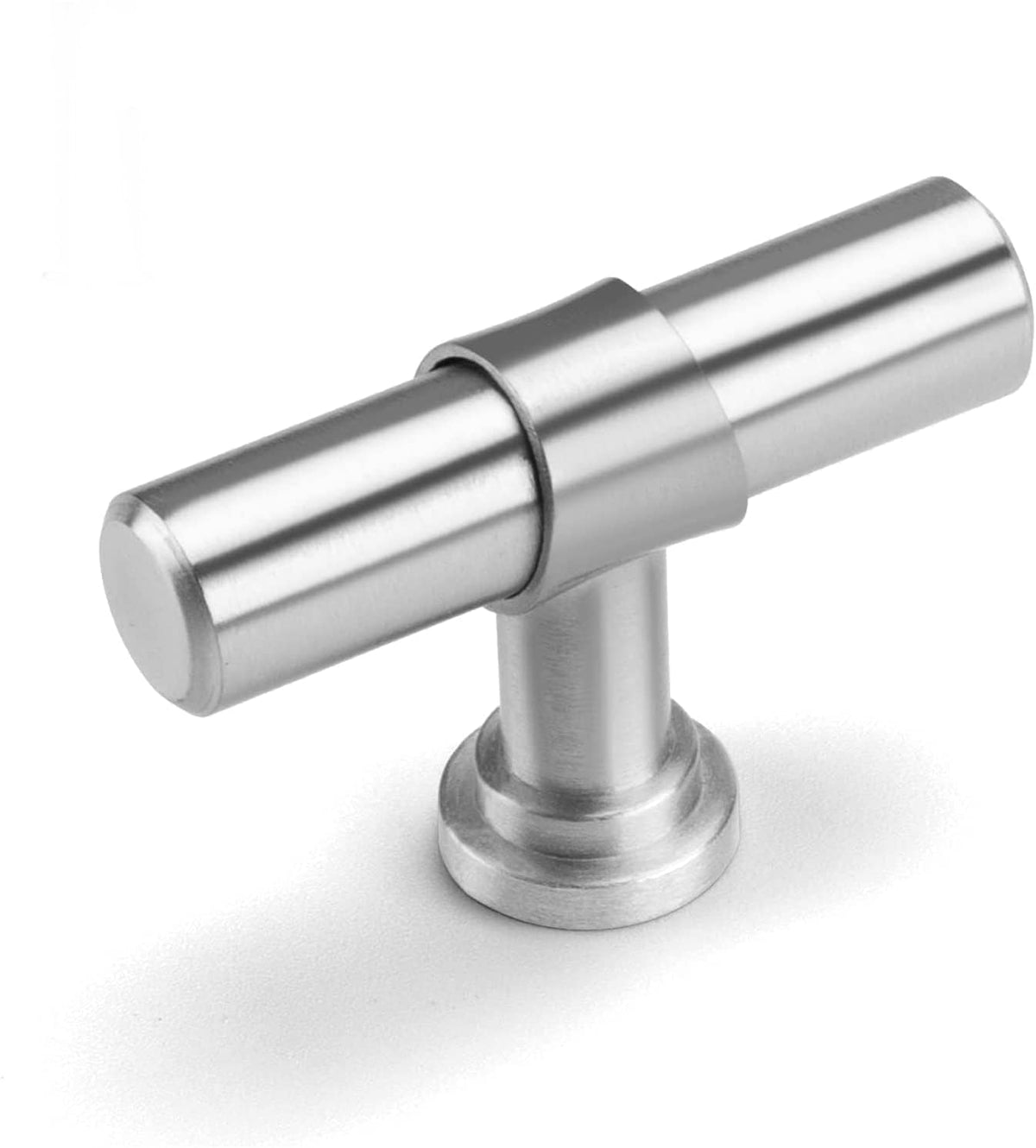 Homdiy 25 Pack Brushed Nickel Cabinet Knobs Single Hole Silver Dresser Pulls T Bar Drawer Kitchen Hardware