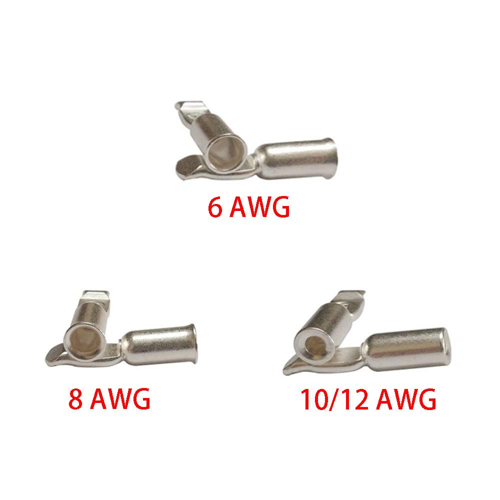 75 Amp Battery Connector Red Black and Contacts Modular Power Supply 3 Pairs (6AWG)