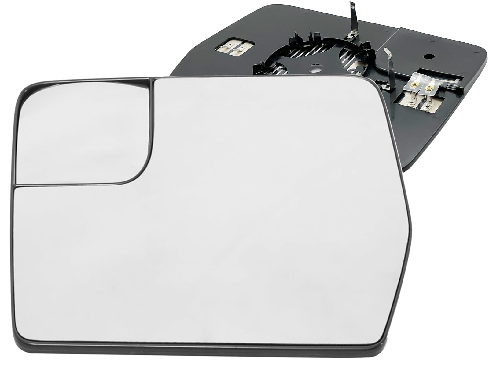 Apa Replacement For Mirror Glass With Spotter Glass Heated 2011-2014 F150 Pickup Truck Driver Left Side Bl3Z17K707E Fo1324145