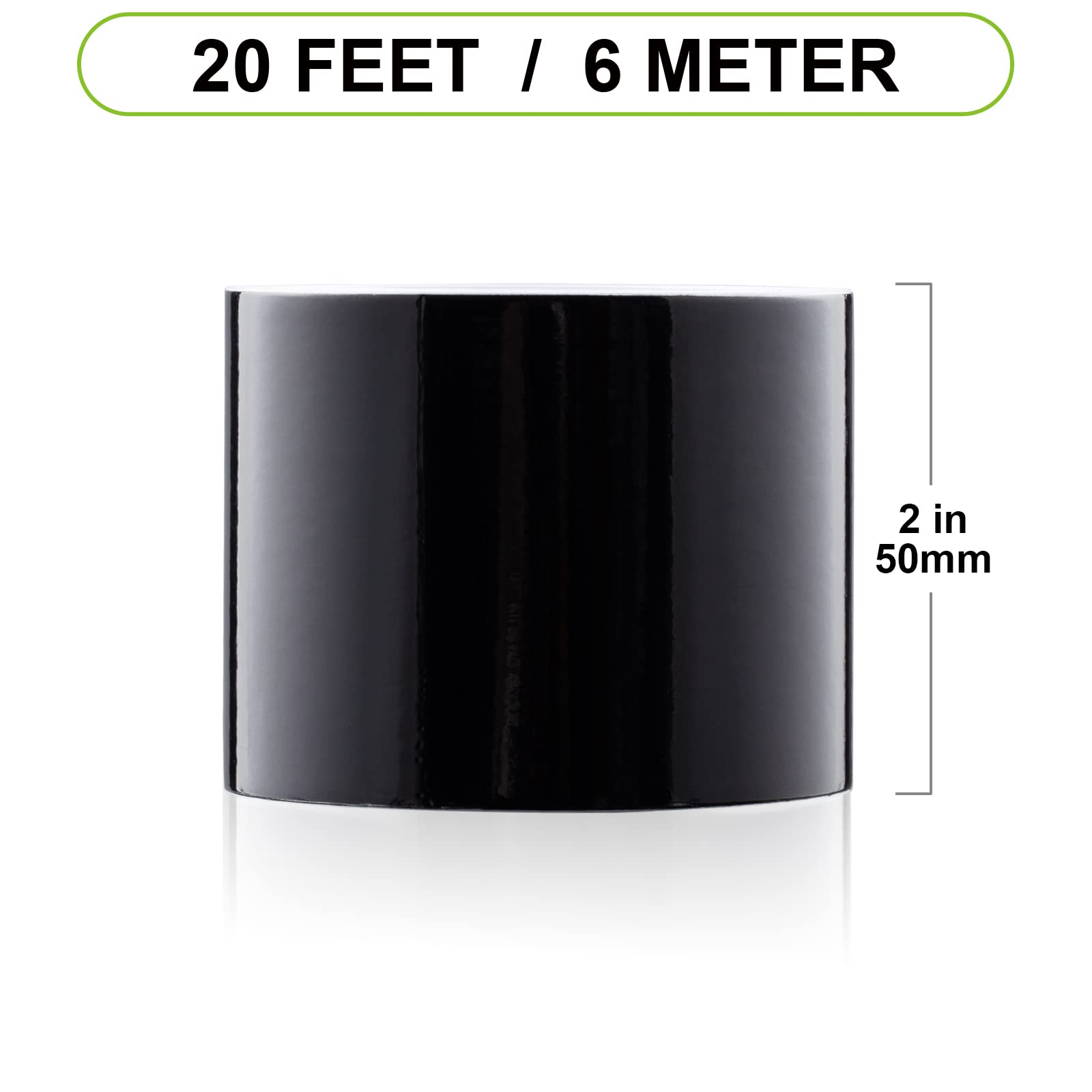 Spurtar Gloss Black Vinyl Wrap 2 Inch X 20Ft Satin Black Vinyl Car Tape Adhesive Chrome Delete Automotive Tape For Vehicle Exter