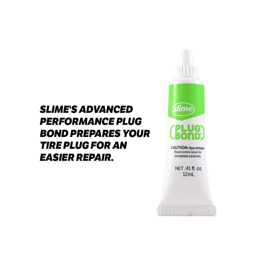 Slime 1034-A Tire Repair Reamer Plug Kit, Medium Heavy Duty Strings, T Handle Type And Plug Bond, 8 Piece Set