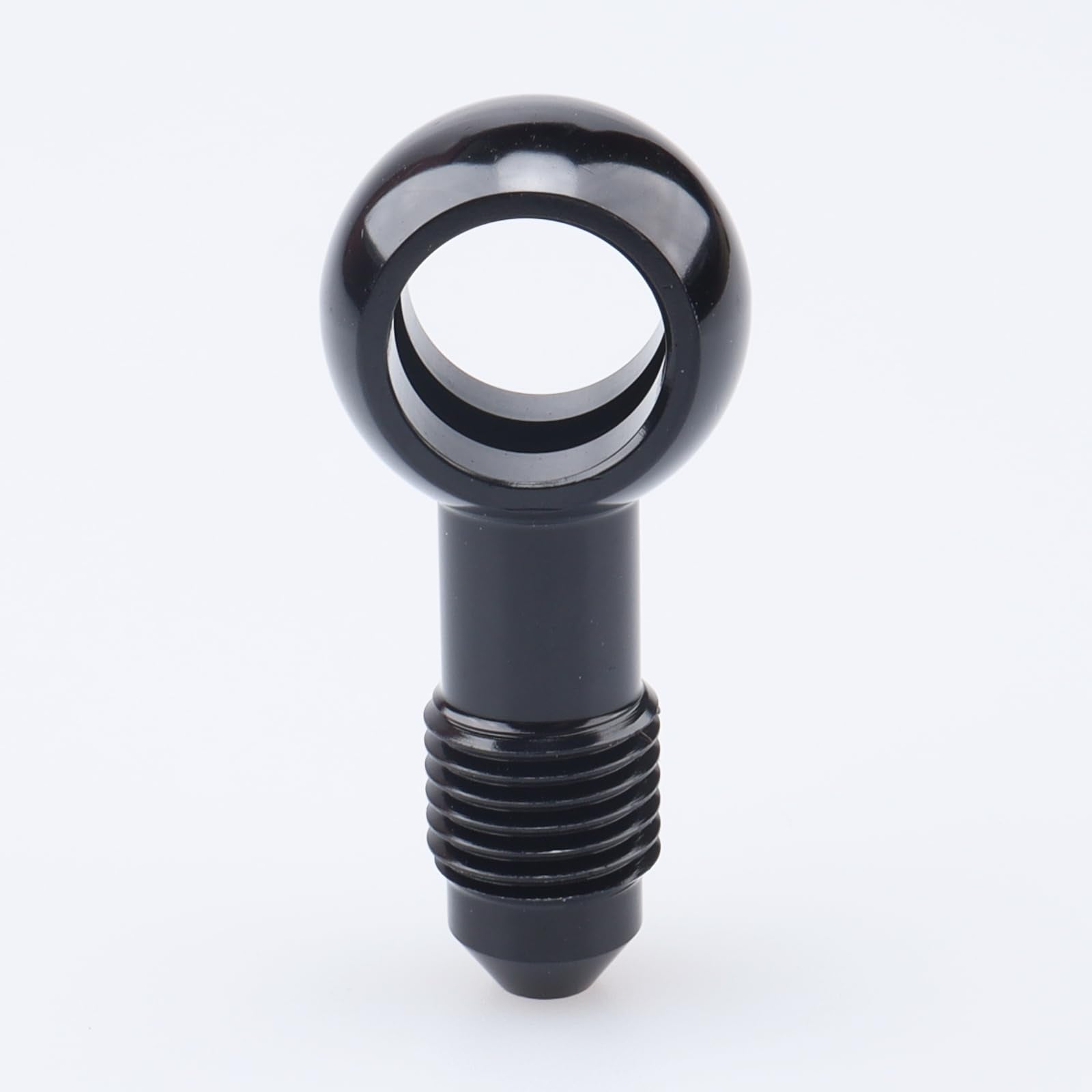 AC PERFORMANCE Black Aluminum Fuel Banjo fitting - M10 10.2mm ID Banjo hole to 3AN Male Flare Adapter, Designed for Bosch 044 Fu