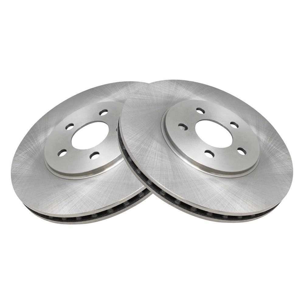 Trq Front Brake Rotors Set Vented Compatible With 1995-2000 Chrysler Cirrus 2001-2006 Sebring 1995-2005 Dodge Stratus 1996-2000