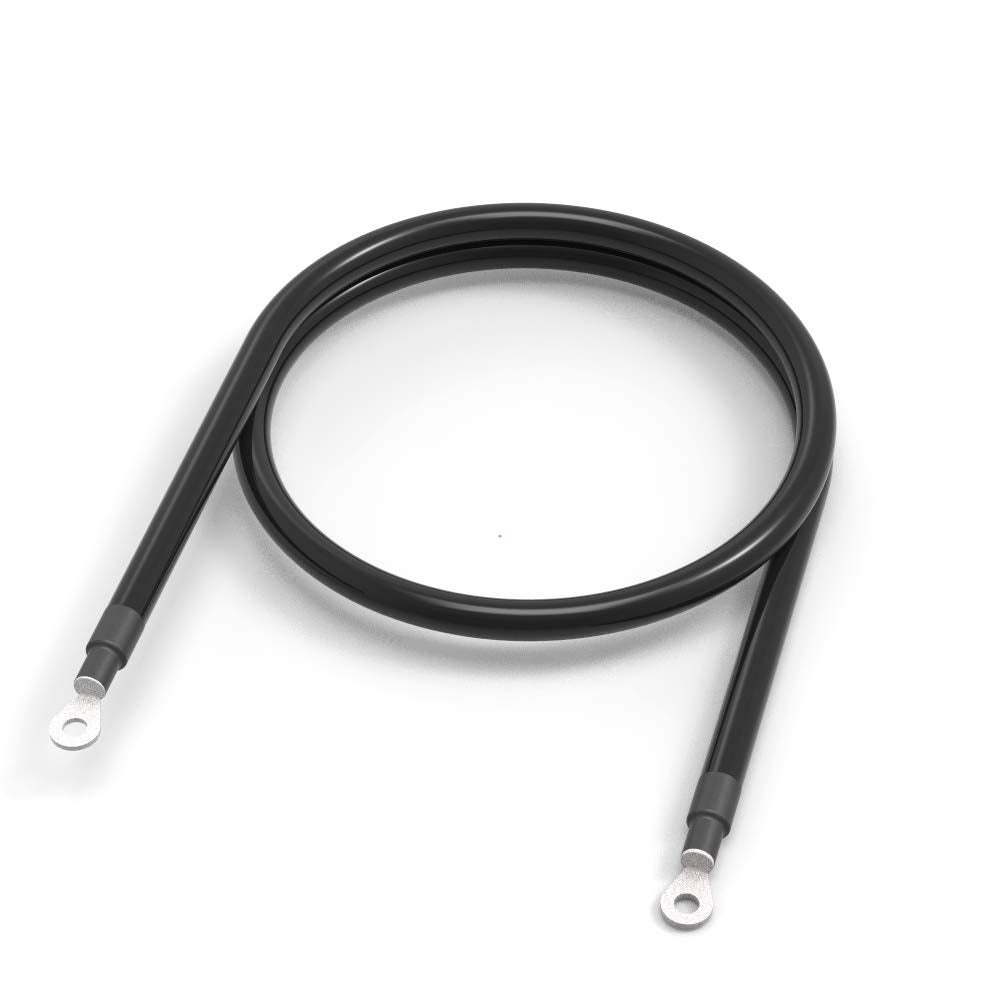 Shierleng 4 Awg Gauge Red + Black Pure Copper Battery Cables Power Inverter Wire Set For Solar, Rv, Car, Boat, Automotive, Marine, Motorcycle With 3/8 In Lugs (4 Awg, 3 Feet)