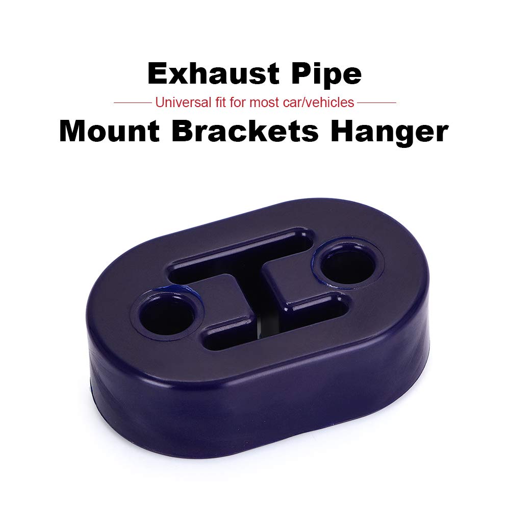 Ptnhz Racing Universal 4Pcs Polyurethane Exhaust/Muffler Rubber Short Hanger Insulator Bracket Bushing Mount 10Mm Blue