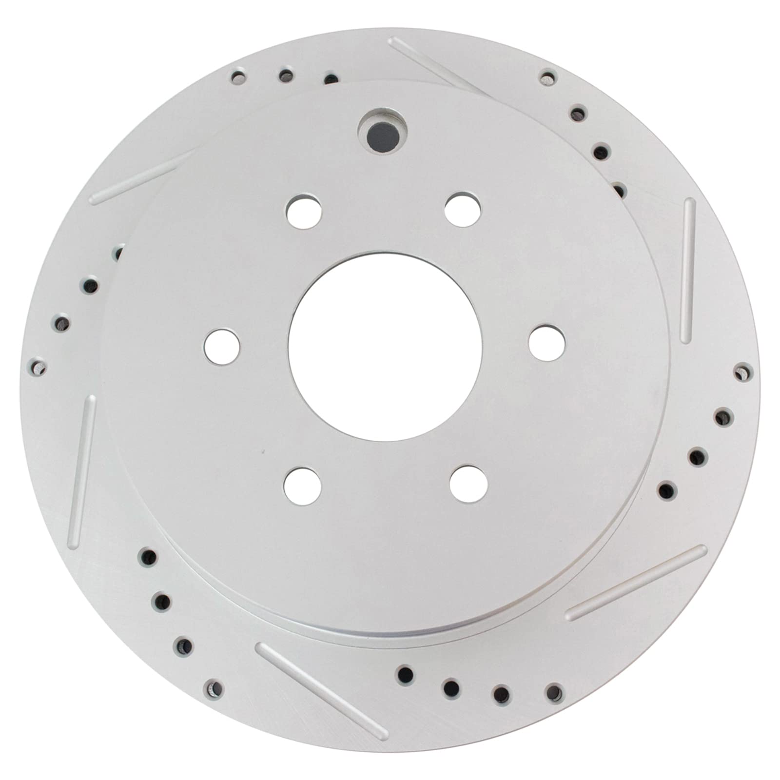 Trq Rear Performance Brake Rotors Set Premium G-Coated Cross Drilled & Slotted Compatible With 2005-2022 Nissan Frontier 2005-20